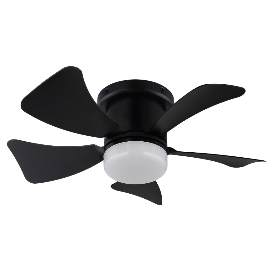 ZEVENTI - Dimmbarer LED-Deckenventilator MUNDAKA LED/10W/230V 3000-6500K schwarz + Fernbedienung