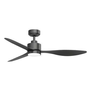 ZEVENTI - Dimmbarer LED-Deckenventilator ULUWATU LED/20W/230V 2700-6500K 132 cm schwarz + Fernbedienung