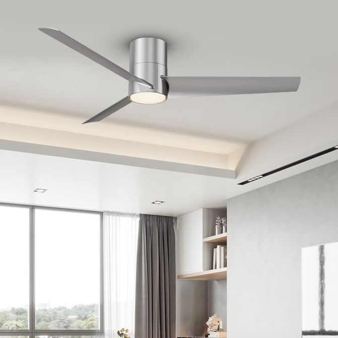 ZEVENTI - LED-Deckenventilator BARROSA LED/18W/230V 3000/4000/6000K Wi-Fi Tuya matt Chrom + Fernbedienung