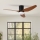 ZEVENTI - LED-Deckenventilator PADUA LED/18W/230V 3000/4000/6000K Wi-Fi Tuya schwarz/braun + Fernbedienung