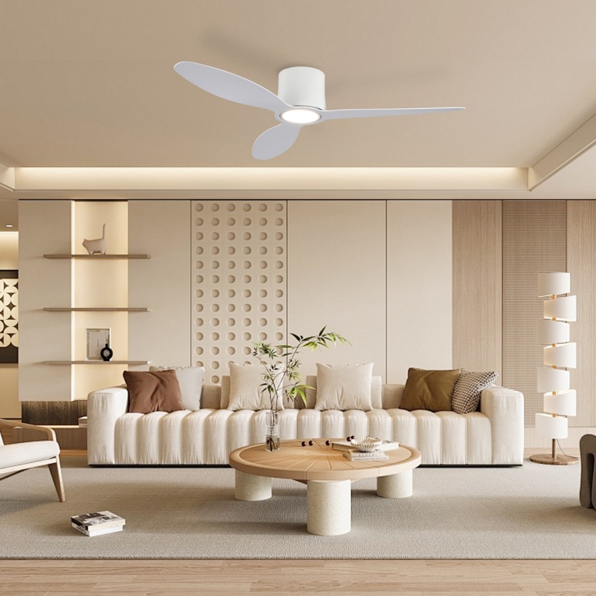ZEVENTI - LED-dimmbarer Deckenventilator VENTORA LED/24W/230V 3000/4000/6000K Wi-Fi Tuya weiß + Fernbedienung