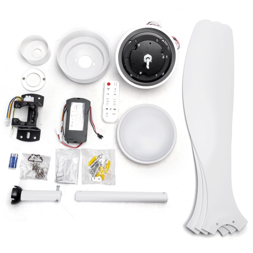 ZEVENTI - LED Ventilateur de plafond dimmable ULUWATU LED/20W/230V 2700-6500K 132cm blanc + télécommande