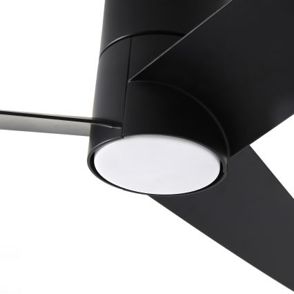 ZEVENTI - Ventilatore da soffitto dimmerabile a LED BARROSA LED/18W/230V 3000-6000K Wi-Fi Tuya nero + telecomando