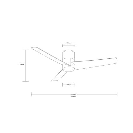 ZEVENTI - Ventilatore da soffitto dimmerabile a LED BARROSA LED/18W/230V 3000-6000K Wi-Fi Tuya cromo opaco + telecomando