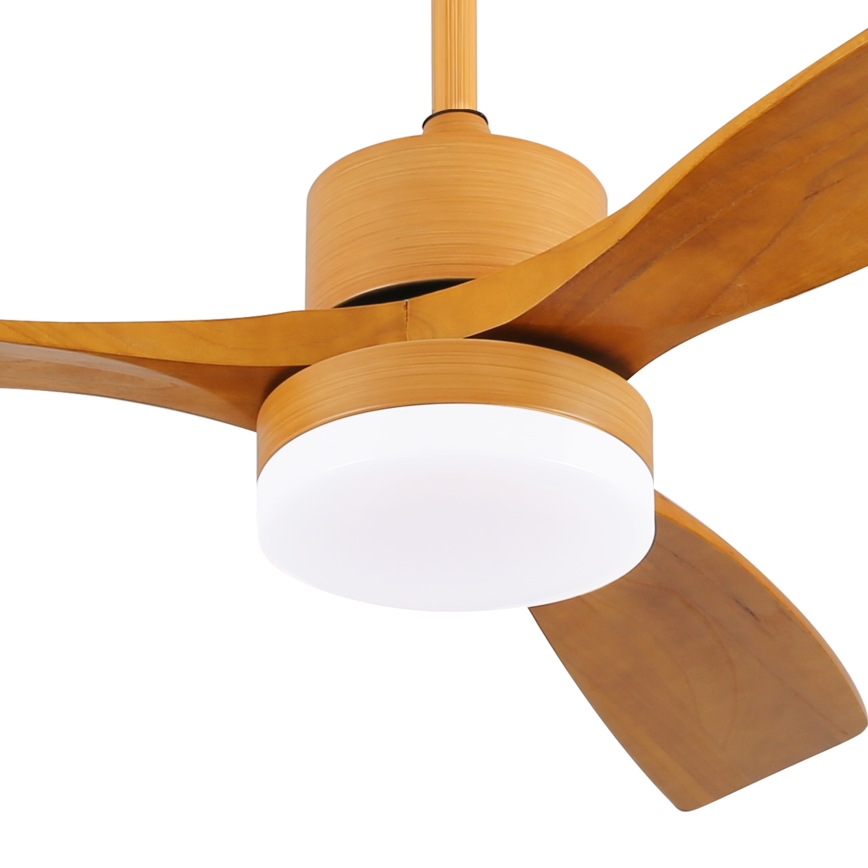 ZEVENTI - Ventilatore da soffitto dimmerabile a LED MARE LED/24W/230V 3000-6000K Wi-Fi Tuya quercia + telecomando