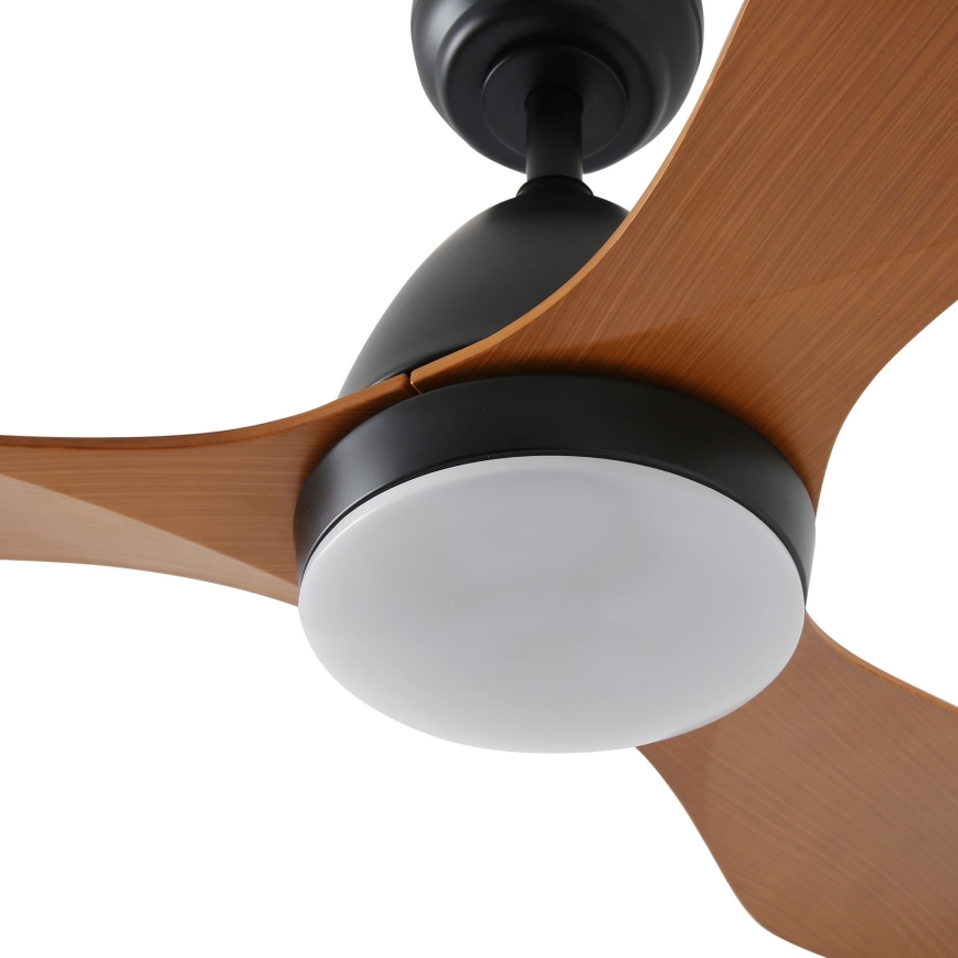 ZEVENTI - Ventilatore da soffitto dimmerabile a LED MURO LED/18W/230V 3000-6000K Wi-Fi Tuya nero + telecomando