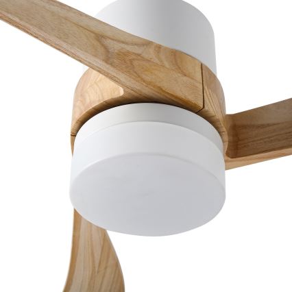 ZEVENTI - Ventilatore da soffitto dimmerabile a LED NATURITO LED/18W/230V 3000-6000K Wi-Fi Tuya bianco/quercia + telecomando