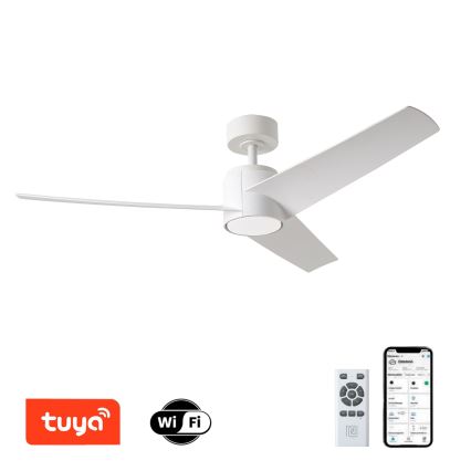 ZEVENTI - Ventilatore da soffitto dimmerabile a LED ORVIETO LED/18W/230V 3000-6000K Wi-Fi Tuya bianco + telecomando