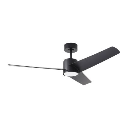 ZEVENTI - Ventilatore da soffitto dimmerabile a LED ORVIETO LED/18W/230V 3000-6000K Wi-Fi Tuya nero + telecomando
