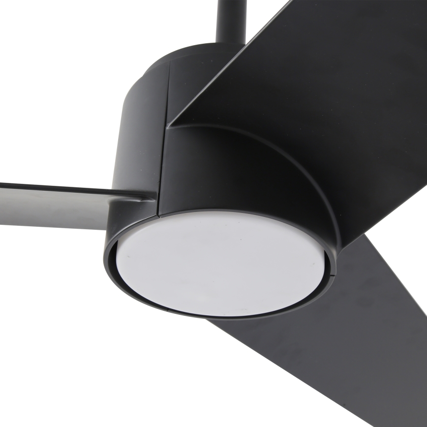 ZEVENTI - Ventilatore da soffitto dimmerabile a LED ORVIETO LED/18W/230V 3000-6000K Wi-Fi Tuya nero + telecomando