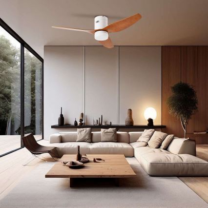 ZEVENTI - Plafoniera LED PADUA LED/18W/230V 3000-6000K Wi-Fi Tuya bianco/marrone + telecomando