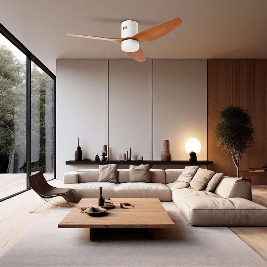 ZEVENTI - Plafoniera LED PADUA LED/18W/230V 3000-6000K Wi-Fi Tuya bianco/marrone + telecomando
