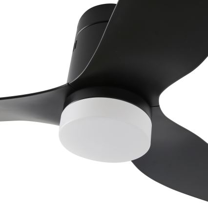 ZEVENTI - Ventilatore da soffitto dimmerabile a LED PADUA LED/18W/230V 3000-6000K Wi-Fi Tuya nero + telecomando