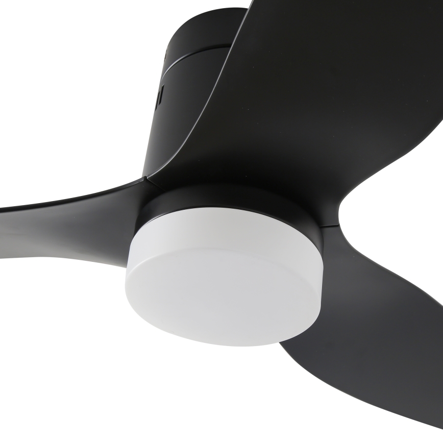 ZEVENTI - Ventilatore da soffitto dimmerabile a LED PADUA LED/18W/230V 3000-6000K Wi-Fi Tuya nero + telecomando