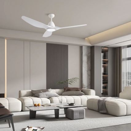ZEVENTI - Ventilatore da soffitto dimmerabile a LED URBINO LED/20W/230V 3000-6000K Wi-Fi Tuya bianco + telecomando