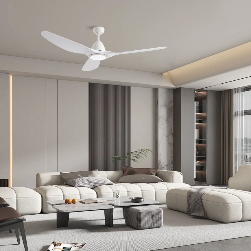ZEVENTI - Ventilatore da soffitto dimmerabile a LED URBINO LED/20W/230V 3000-6000K Wi-Fi Tuya bianco + telecomando