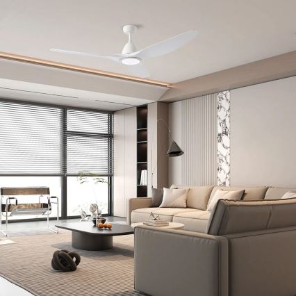ZEVENTI - Ventilatore da soffitto dimmerabile a LED URBINO LED/20W/230V 3000-6000K Wi-Fi Tuya bianco + telecomando