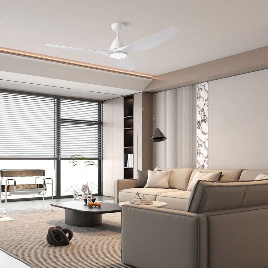 ZEVENTI - Ventilatore da soffitto dimmerabile a LED URBINO LED/20W/230V 3000-6000K Wi-Fi Tuya bianco + telecomando