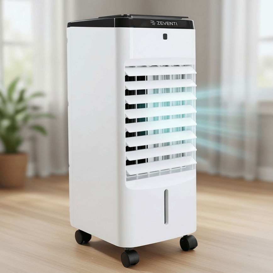 ZEVENTI - Rafraîchisseur d'air ARCTIC 60W/230V noir/blanc + télécommande