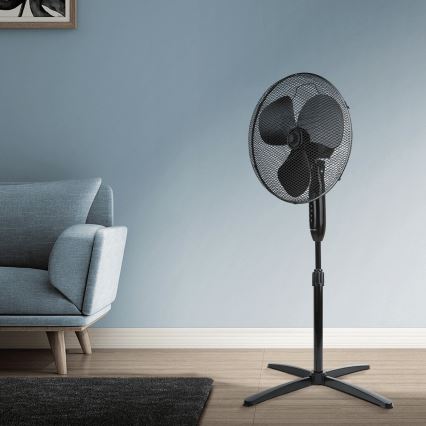 ZEVENTI - Standventilator 40 W / 230 V, Ø 40 cm, schwarz