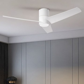 ZEVENTI - Ventilateur de plafond à intensité variable BARROSA LED/18W/230V 3000-6000K Wi-Fi Tuya blanc + Télécommande