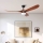 ZEVENTI - Ventilateur de plafond à intensité variable GINOSA LED/18W/230V 3000-6000K Wi-Fi Tuya noir/chêne + Télécommande