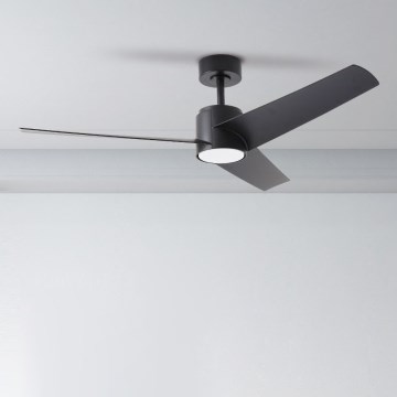 ZEVENTI - Ventilateur de plafond à intensité variable ORVIETO LED/18W/230V 3000-6000K Wi-Fi Tuya noir + Télécommande