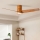 ZEVENTI - Ventilateur de plafond BARROSA LED/18W/230V 3000/4000/6000K Wi-Fi Tuya marron + Télécommande