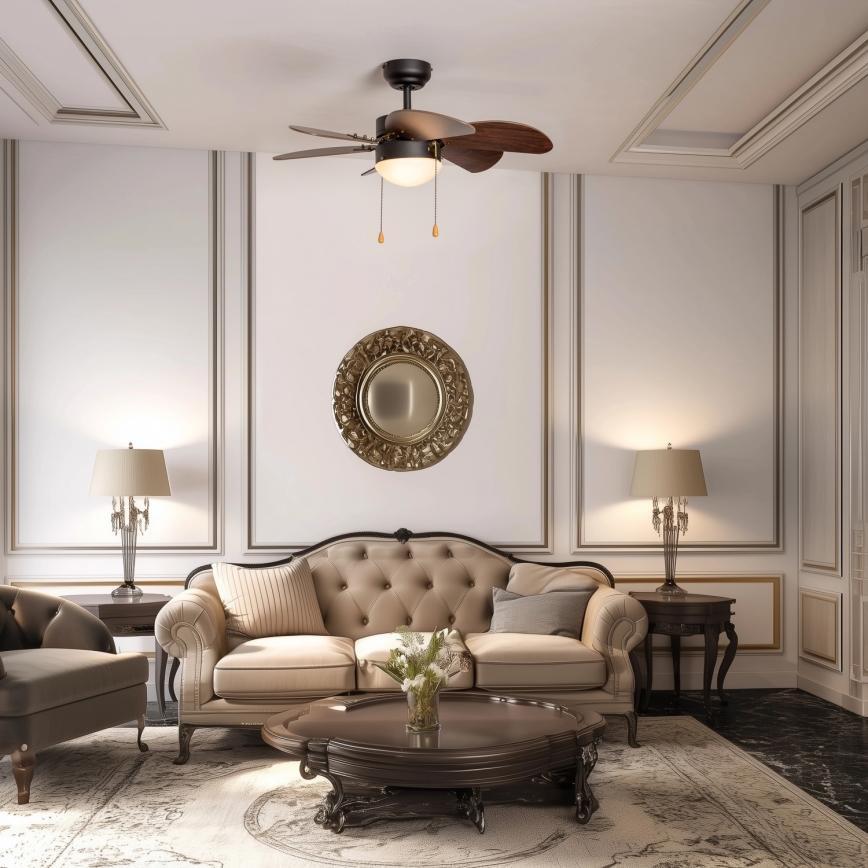 ZEVENTI - Ventilateur de plafond FAMARA 1xE14/60W/230V