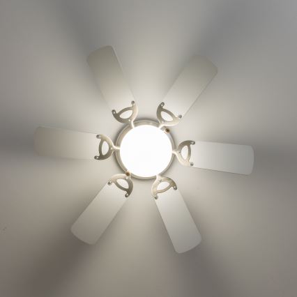 ZEVENTI - Ventilateur de plafond GALDANA 1xE27/60W/230V gris/blanc