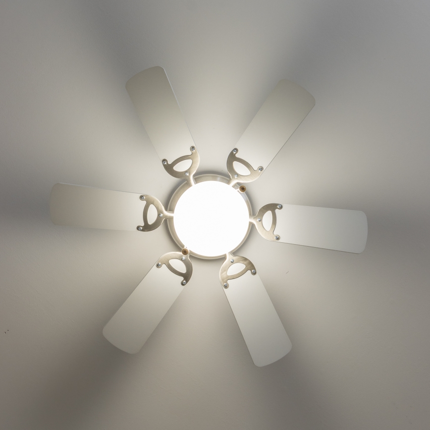 ZEVENTI - Ventilateur de plafond GALDANA 1xE27/60W/230V gris/blanc