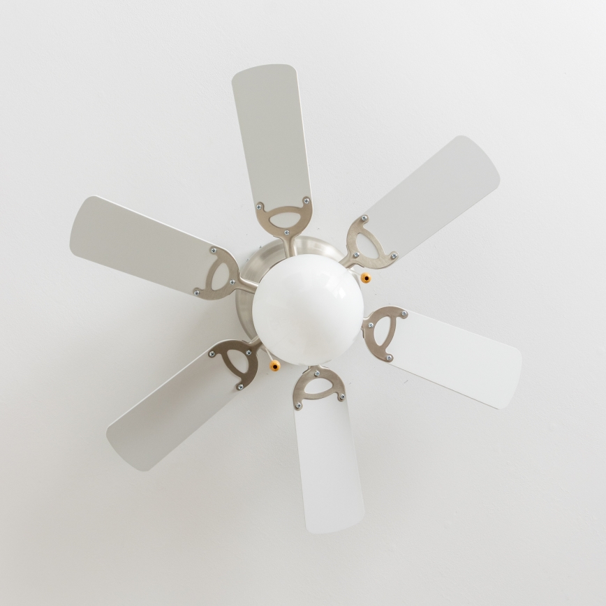 ZEVENTI - Ventilateur de plafond GALDANA 1xE27/60W/230V gris/blanc