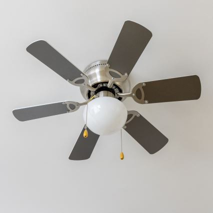 ZEVENTI - Ventilateur de plafond GALDANA 1xE27/60W/230V gris/blanc
