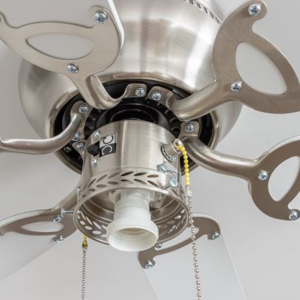 ZEVENTI - Ventilateur de plafond GALDANA 1xE27/60W/230V gris/blanc