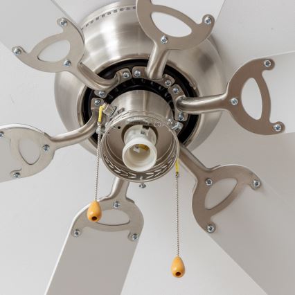 ZEVENTI - Ventilateur de plafond GALDANA 1xE27/60W/230V gris/blanc