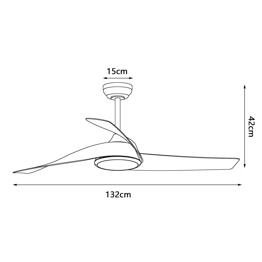 ZEVENTI - Ventilateur de plafond LED dimmable AERYS  LED/24W/230V 3000/4000/6000K Wi-Fi Tuya noir + télécommande