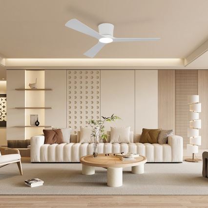 ZEVENTI - Ventilateur de plafond LED dimmable AUREX LED/24W/230V 3000/4000/6000K Wi-Fi Tuya blanc + télécommande