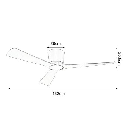 ZEVENTI - Ventilateur de plafond LED dimmable AUREX LED/24W/230V 3000/4000/6000K Wi‑Fi Tuya noir + télécommande