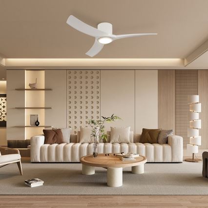 ZEVENTI - Ventilateur de plafond LED dimmable ORBITO LED/24W/230V 3000/4000/6000K Wi-Fi Tuya blanc + télécommande