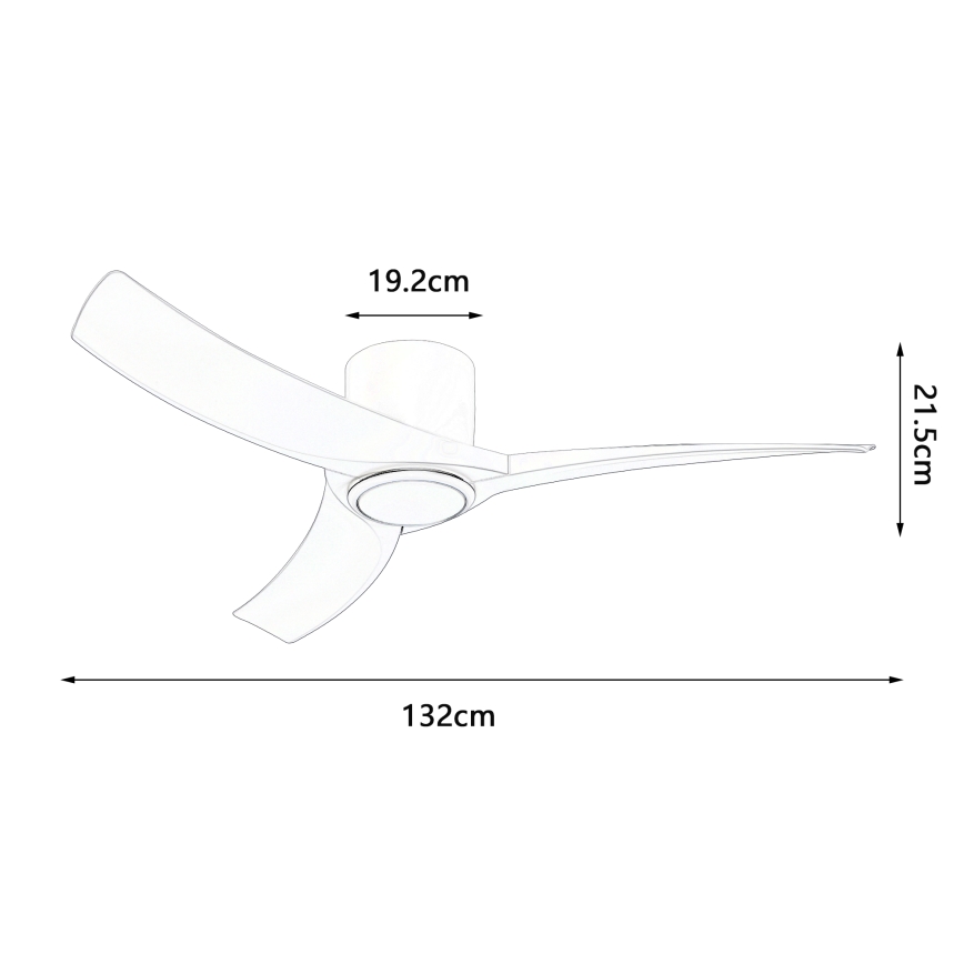 ZEVENTI - Ventilateur de plafond LED dimmable ORBITO LED/24W/230V 3000/4000/6000K Wi-Fi Tuya noir + télécommande