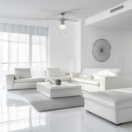 ZEVENTI - Ventilateur de plafond NAVAGIO 1xE27/60W/230V noir/blanc