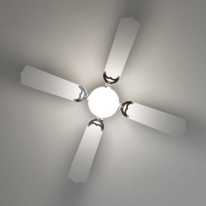 ZEVENTI - Ventilateur de plafond NAVAGIO 1xE27/60W/230V noir/blanc