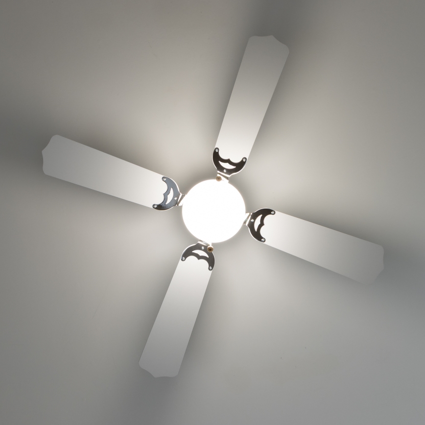 ZEVENTI - Ventilateur de plafond NAVAGIO 1xE27/60W/230V noir/blanc