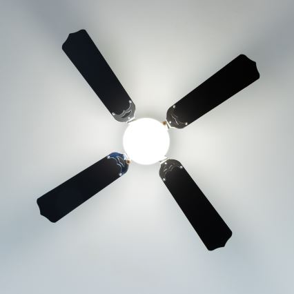 ZEVENTI - Ventilateur de plafond NAVAGIO 1xE27/60W/230V noir/blanc