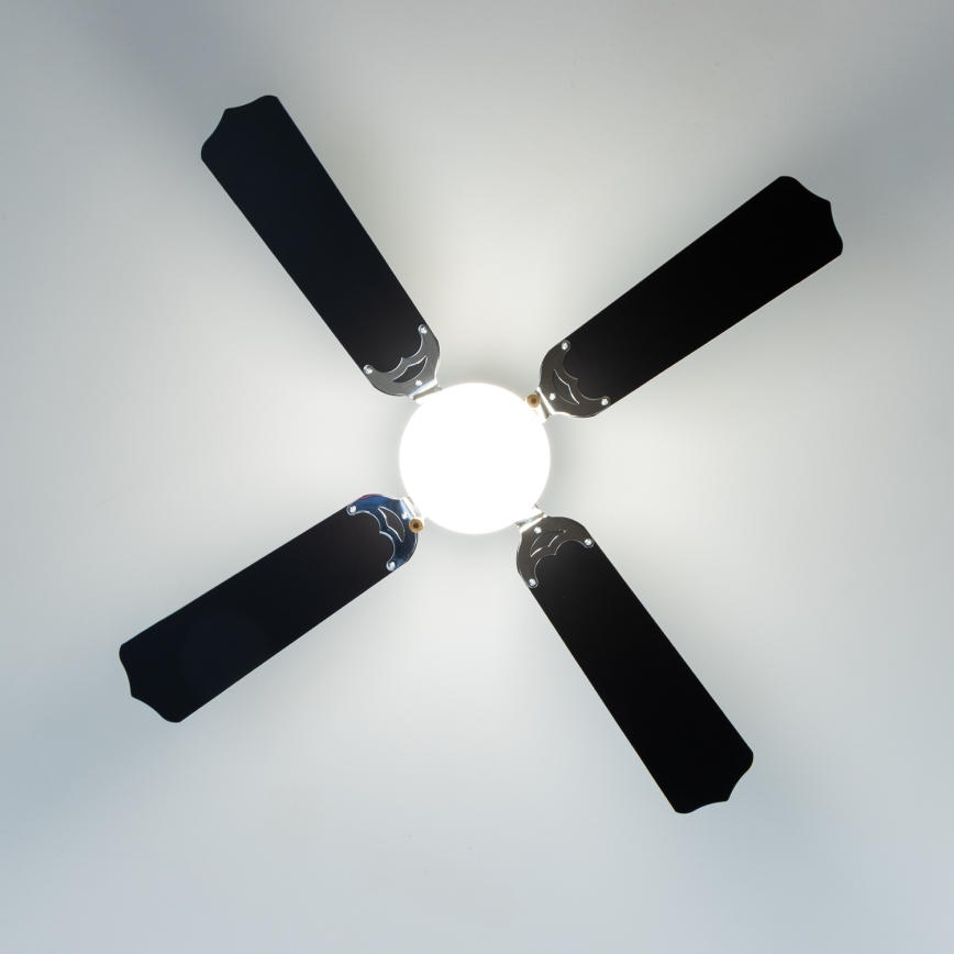 ZEVENTI - Ventilateur de plafond NAVAGIO 1xE27/60W/230V noir/blanc