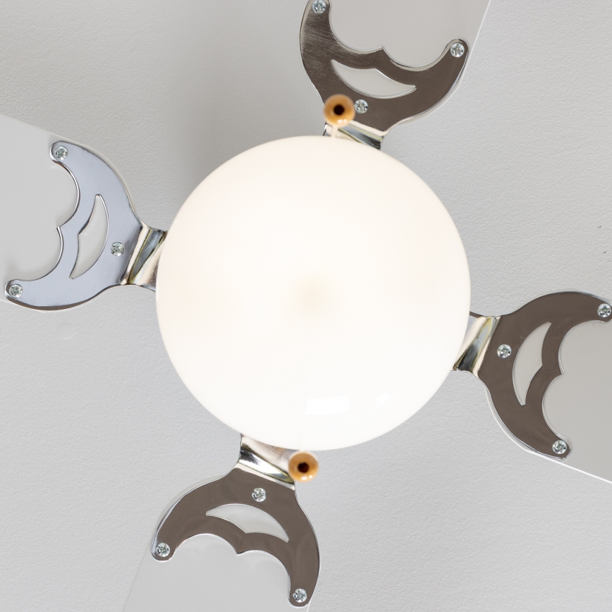 ZEVENTI - Ventilateur de plafond NAVAGIO 1xE27/60W/230V noir/blanc