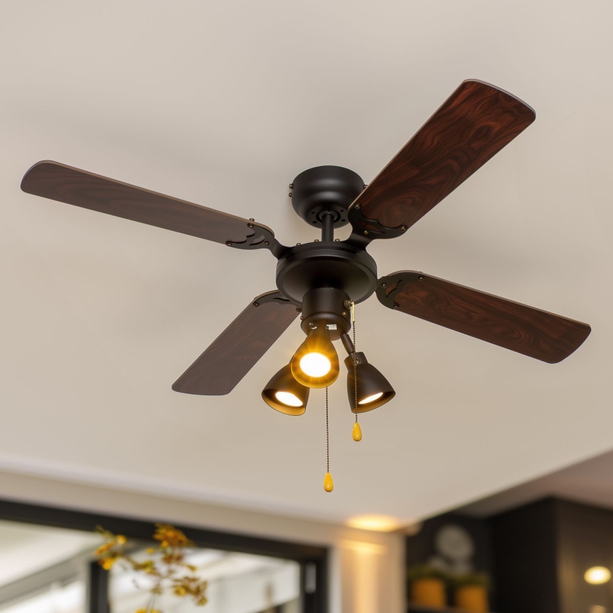 ZEVENTI - Ventilateur de plafond ZURRIOLA 3xGU10/50W/230V