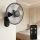 ZEVENTI - Ventilateur mural FANNY 45W/230V Ø 41 cm noir + télécommande