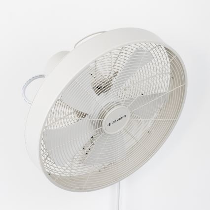 ZEVENTI - Ventilateur mural FREEZE 50W/230V d. 40 cm blanc + Télécommande
