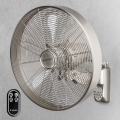 ZEVENTI - Ventilateur mural FREEZE 50W/230V d. 40 cm chrome mat + Télécommande